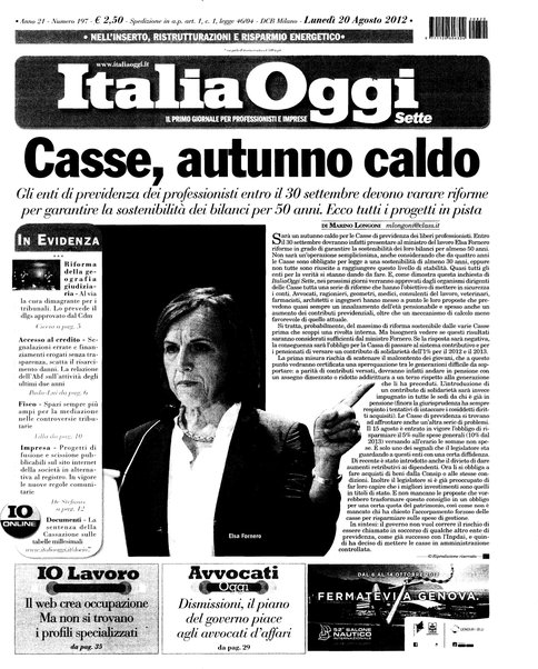 Italia oggi : quotidiano di economia finanza e politica